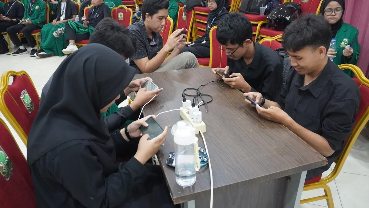 Suasana peserta turnamen Mobile Legends.